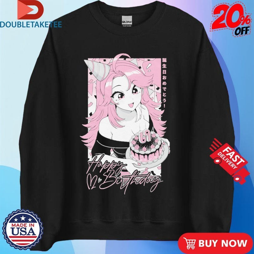 Gamersupps Happy Birthday Girl Anime Waifu Shirts