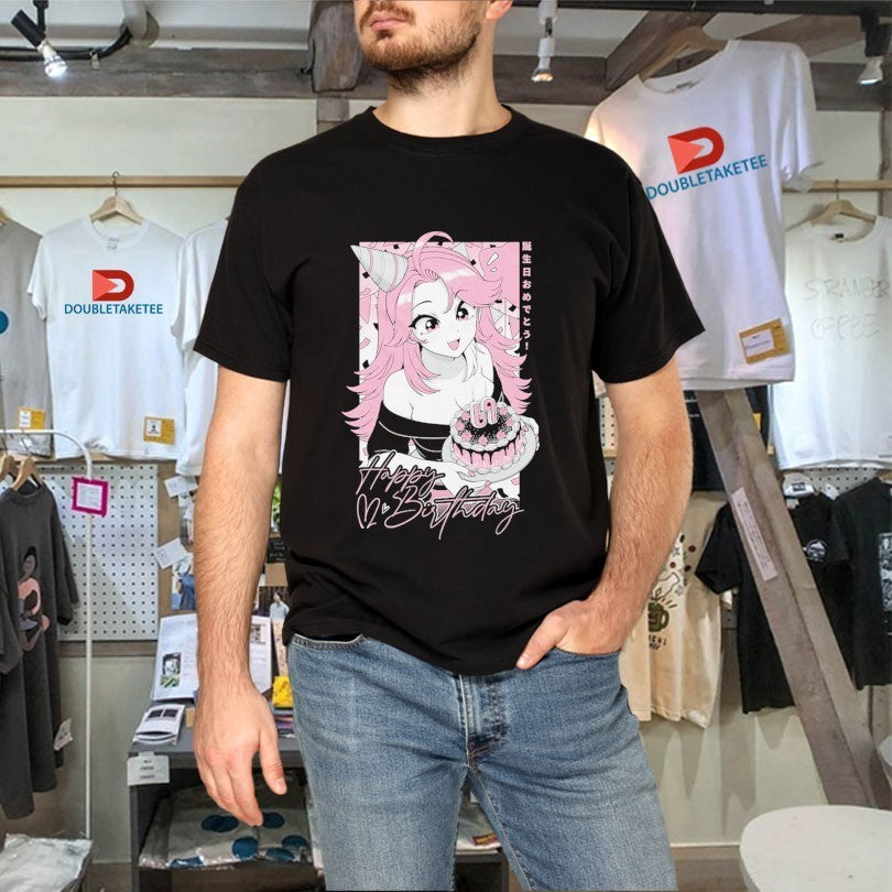 Gamersupps Happy Birthday Girl Anime Waifu Shirts
