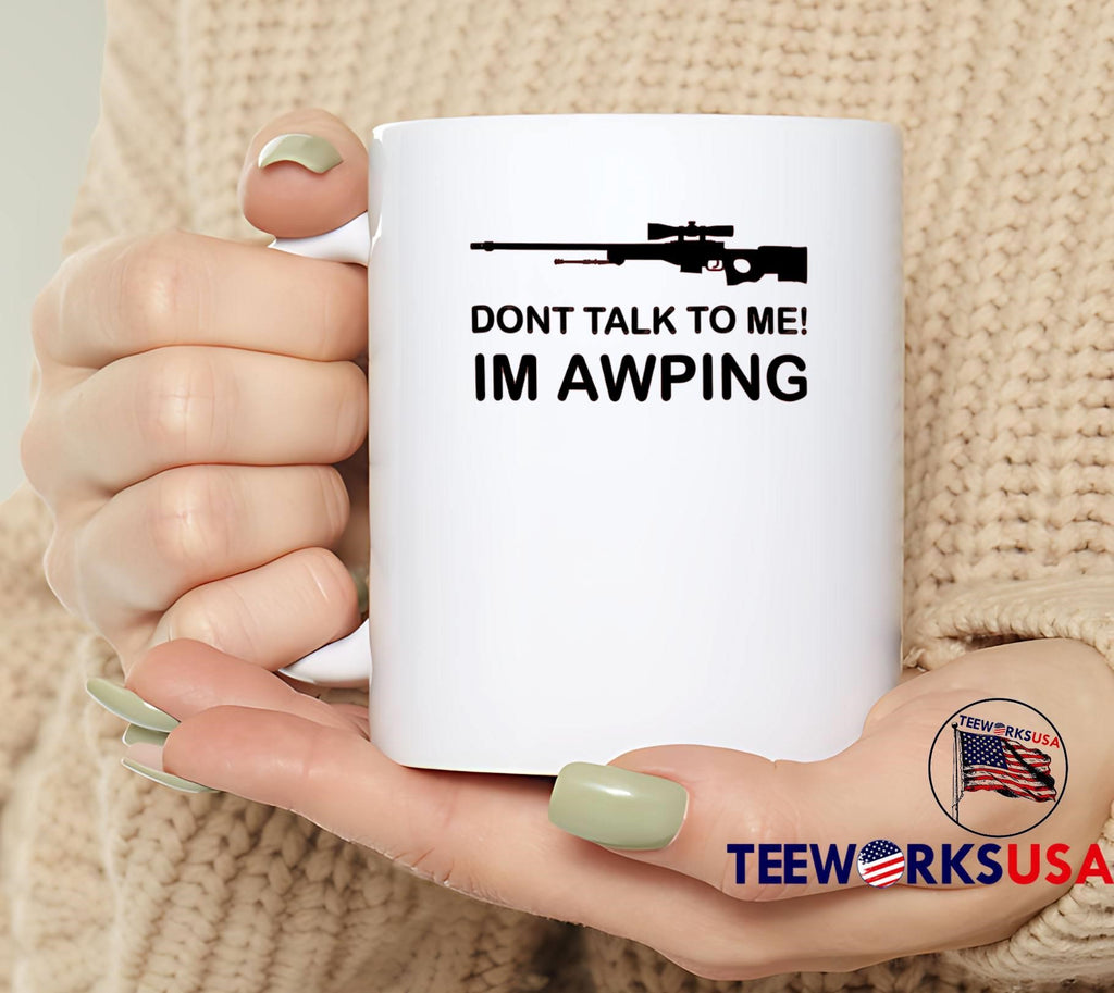 Gaming Gamer Gear AWP Sniper Rifle Dont Talk to Me Im AWPING T-Shirt