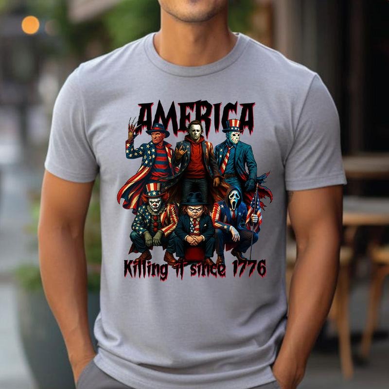 Gangster Killer America Shirt, America Killin It Since 1776 Shirt, 4th Of July , Fourth Of July Tee, Killer Independence...