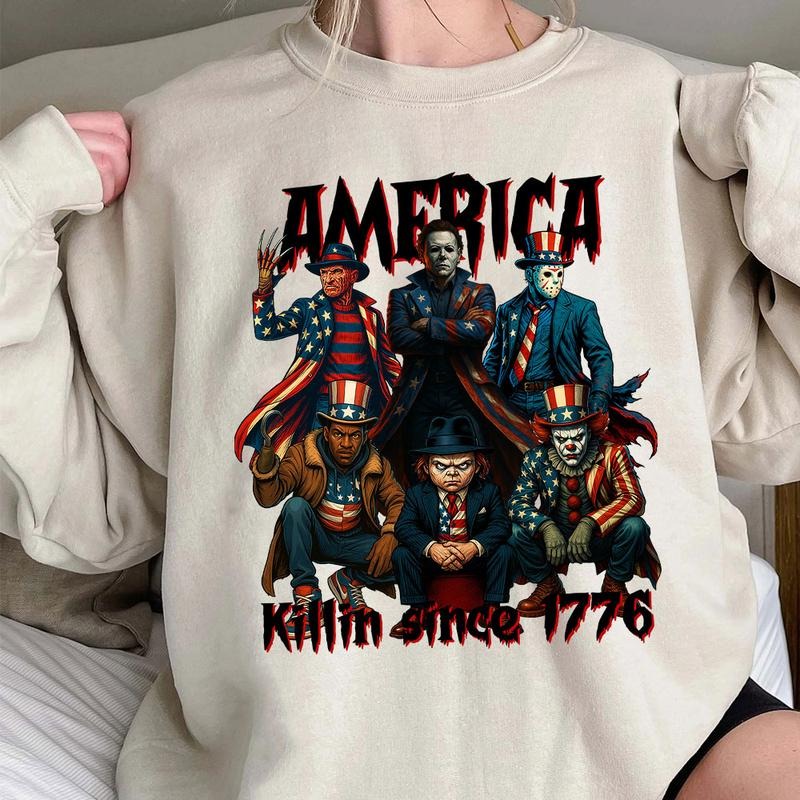 Gangster Killer America Shirt, America Killin It Since 1776 Shirt, 4th Of July , Fourth Of July Tee, Killer Independence...