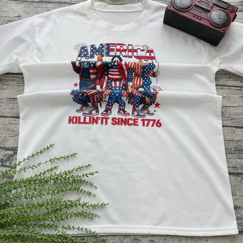 Gangster Killer America Shirt, America Killin It Since 1776 Shirt, Horror 4th Of July , Fourth Of July Tee, Killer...