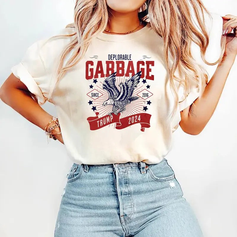 Garbage Donald Shirt, Trum Eras Supporter Rally Shirt, Tump Election Tshirt, MAGA Tee Hoodie, Sweatshirt | UrbanDripWear.com
