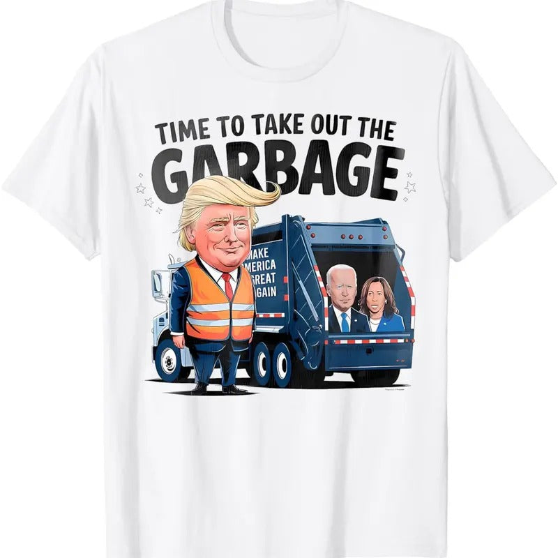 Garbage For Trump 2024 Funny Time To Take Out Garbage Biden T-Shirt Hoodie, Sweatshirt | UrbanDripWear.com