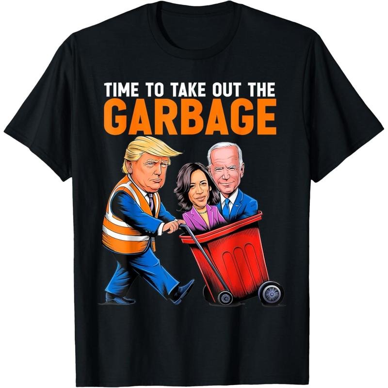 Garbage for Trump 2024 Funny Time to take out Garbage Biden T-Shirt made in usa Hoodie, Sweatshirt | UrbanDripWear.com