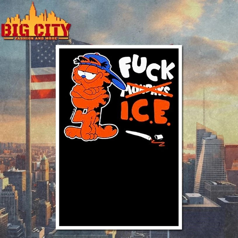 Garfield Says Fuck ICE t-shirt