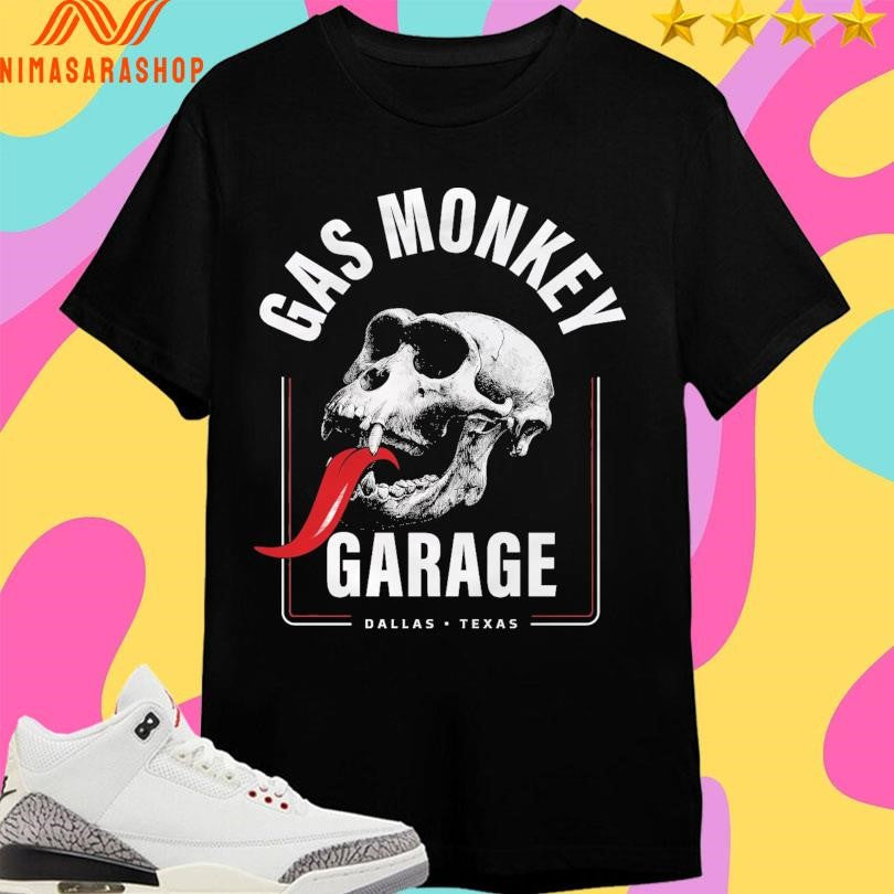 Gas Monkey Garage Dallas Texas Rebel Skull Shirts