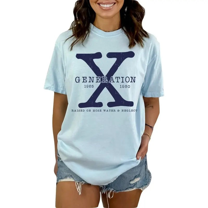 Gen X Colors Tshirt Generation X T-shirt Gen X Tshirt Generation X Shirt Raised On Hose Water And Neglect Shirt...