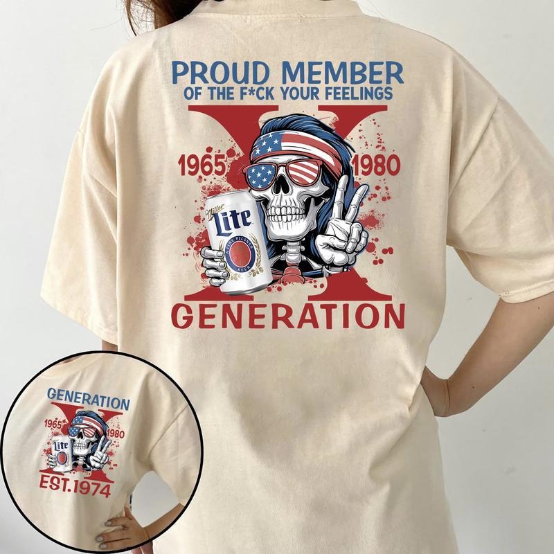Gen X Custom Year of Birth Shirt- 100% Cotton Unisex Top Hoodie, Sweatshirt | UrbanDripWear.com
