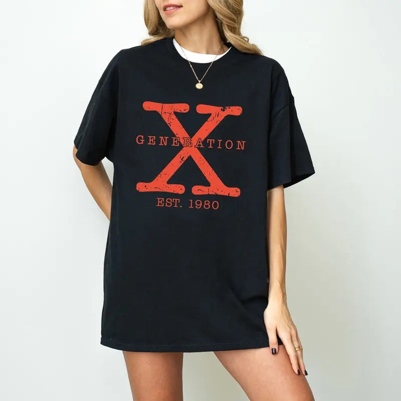 Gen X TShirt, Generation X T-Shirt, Gen X Sweatshirt, Generation X Shirt, Raised on Hose Water and Neglect Shirt, Retro X...