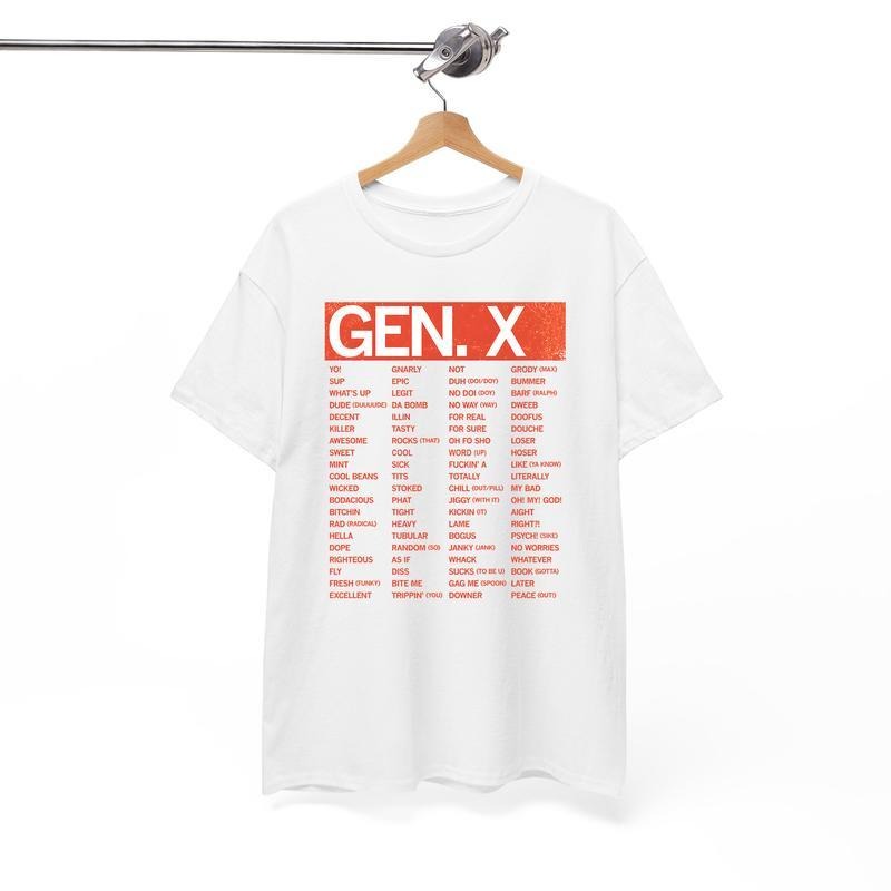 Generation X T-shirt, GenX Shirt, SLANG GUIDE Shirt, Unisex T-Shirt Hoodie, Sweatshirt | UrbanDripWear.com