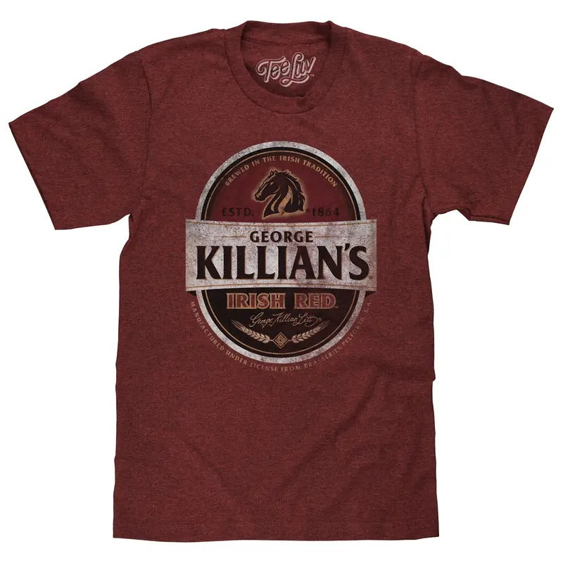 George Killian's Irish Red Lager Logo T-Shirt - Red Hoodie, Sweatshirt | UrbanDripWear.com