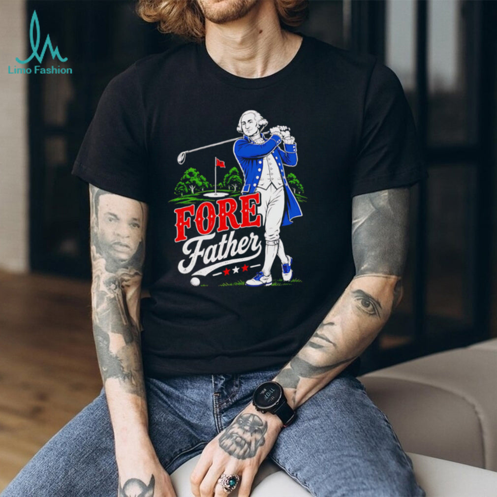 George Washington Fore Father Golf Patriotic Founding Father Vintage Sports Parody Men T Shirt