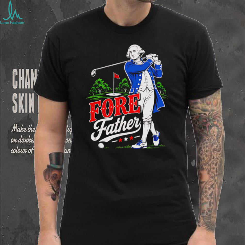 George Washington Fore Father Golf Patriotic Founding Father Vintage Sports Parody Men T Shirt