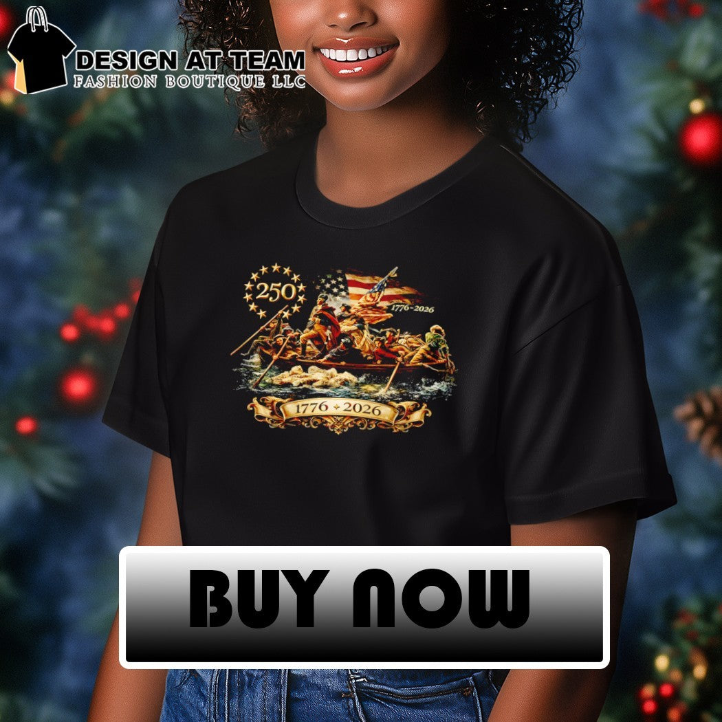 George Washington Washington Crossing the Delaware Revolutionary War Scene 250th American flag 2026 shirt