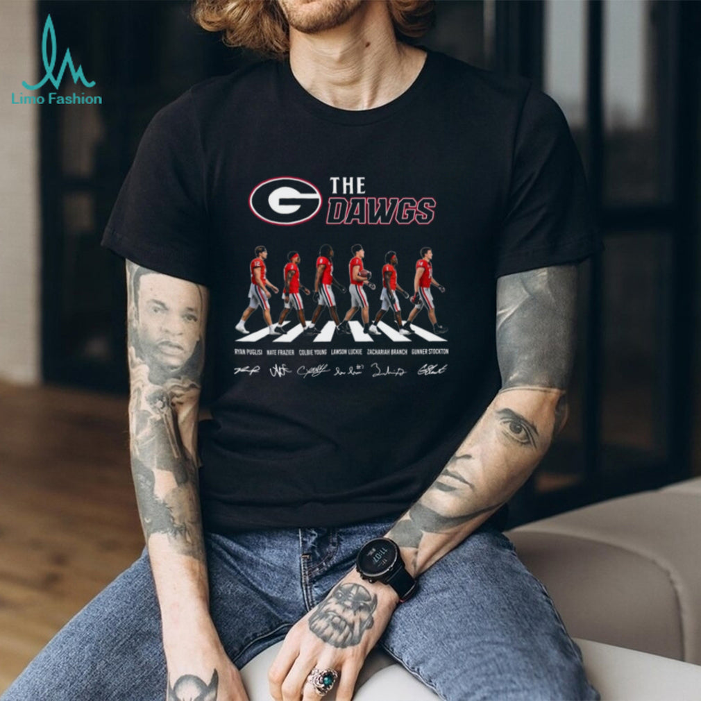 Georgia Bulldogs The Dawgs Abbey Road Signature Football Fan T Shirt