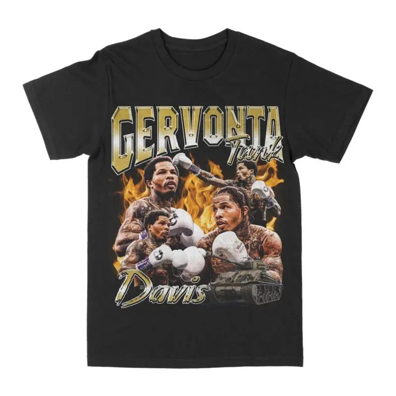 Gervonta "Tank" Davis Graphic Tee T-Shirt - Vintage Bootleg Menswear Top Hoodie, Sweatshirt | UrbanDripWear.com