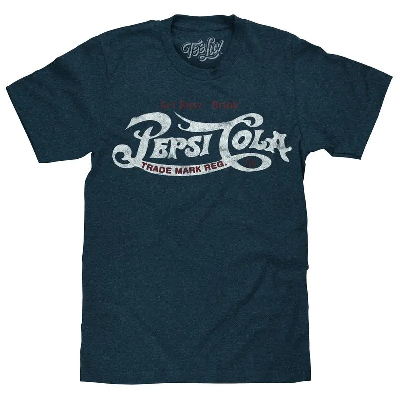 Get Busy, Drink Pepsi Cola Classic Logo T-Shirt - Navy graphic tee Hoodie, Sweatshirt | UrbanDripWear.com