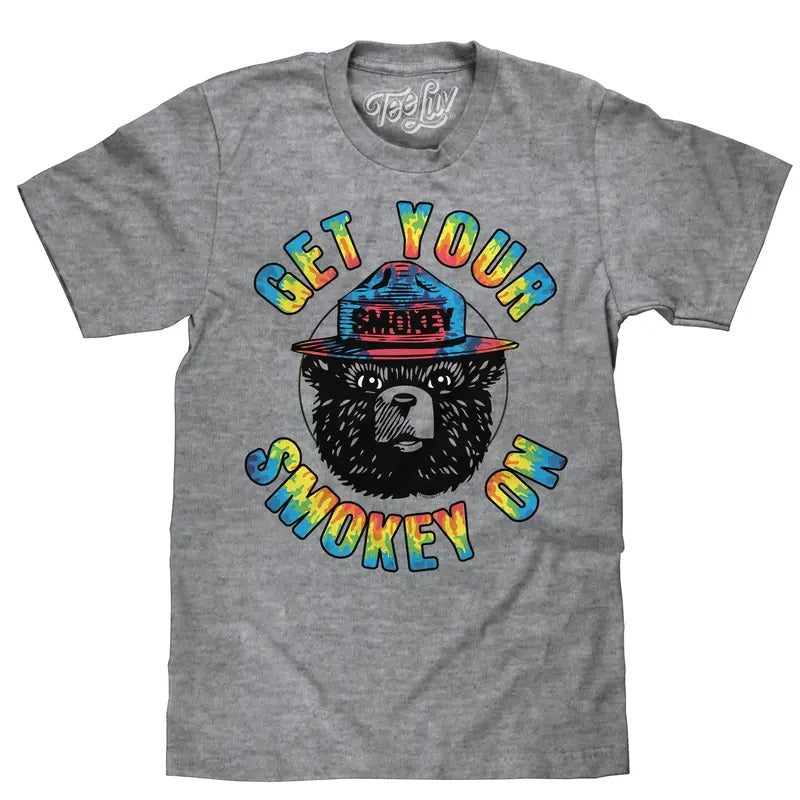 Get Your Smokey On Tie Dye T-Shirt - Gray Hoodie, Sweatshirt | UrbanDripWear.com