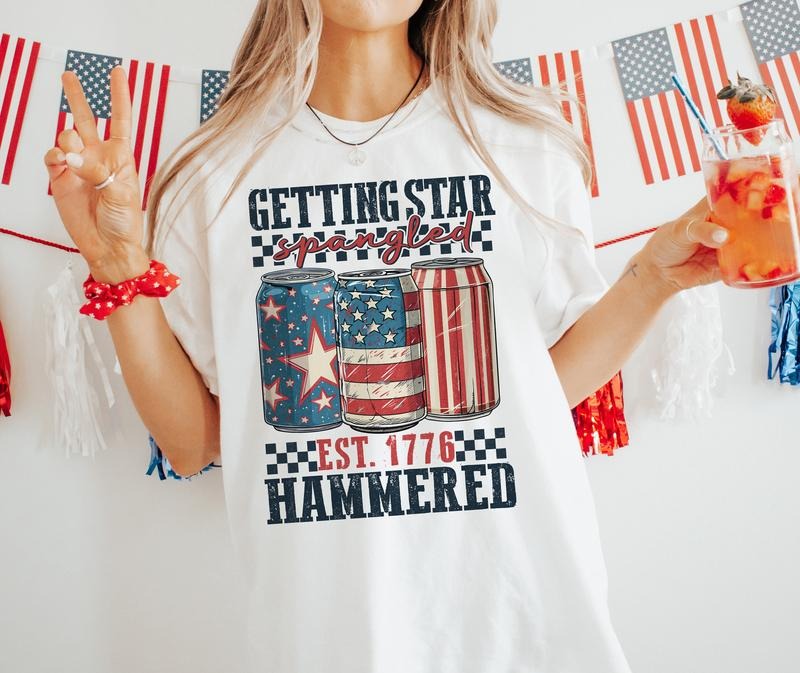 Getting Star Spangled Hammered Shirt, America Shirt, Funny America 4th Of July Shirt, Party In The USA, Independence Day...