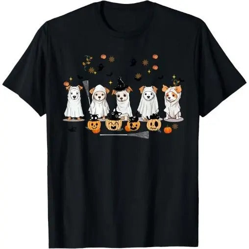 Ghost Dog Halloween Boo Ghost Lover Dog Owner Mom, Dad T-Shirt  Made in USA Hoodie, Sweatshirt | UrbanDripWear.com
