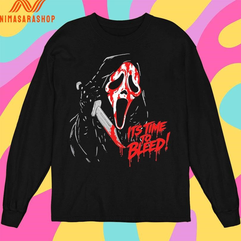 Ghost Face It’s Time To Bleed Bleeding Glow In The Dark Shirts