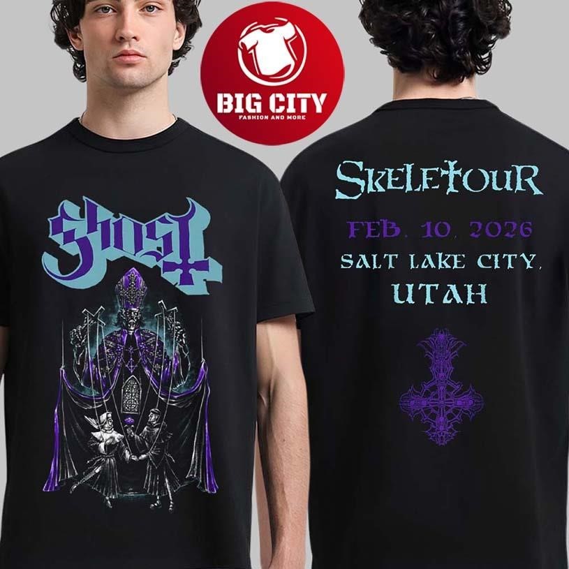 Ghost Skeletour 2026 Salt Lake City Utah On Feb 10 2026 Amazon Exclusive Two Sided Shirt