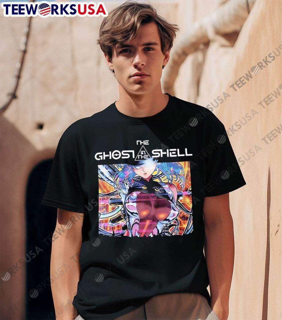 Ghost in the Shell Cyborg Anime Sci-Fi Cyberpunk Graphic T-Shirt