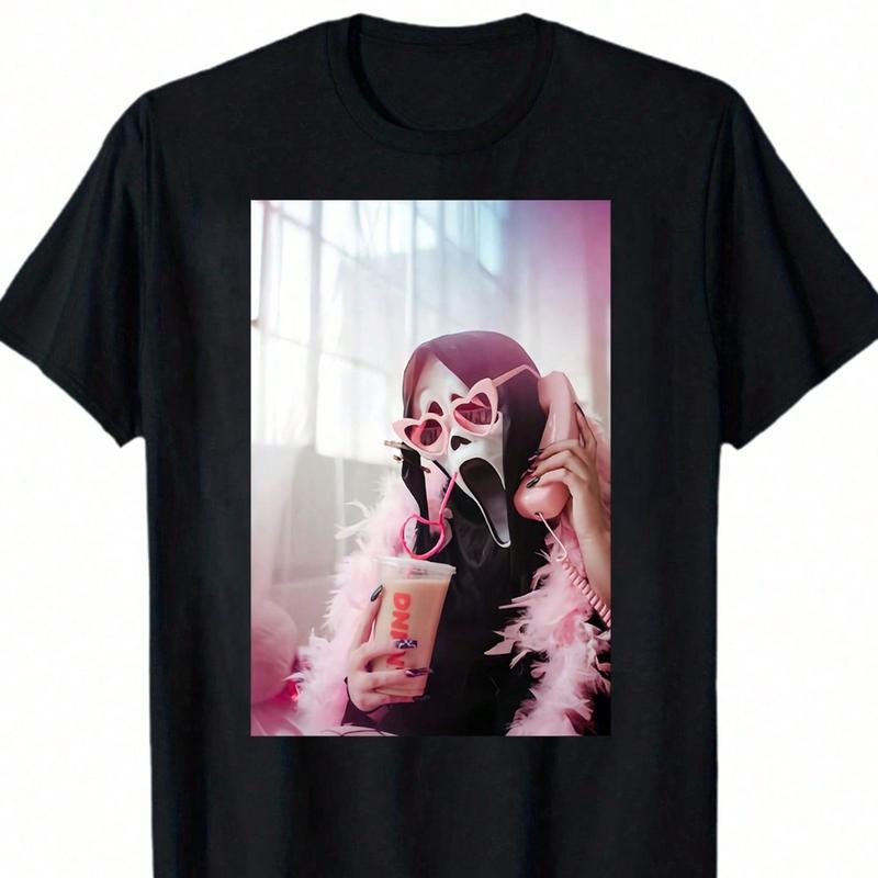 Ghostface By Sarah Smile Pattern Short-Sleeved T-Shirt Is An Excellent Gift Choice For Humor Lovers Hoodie, Sweatshirt