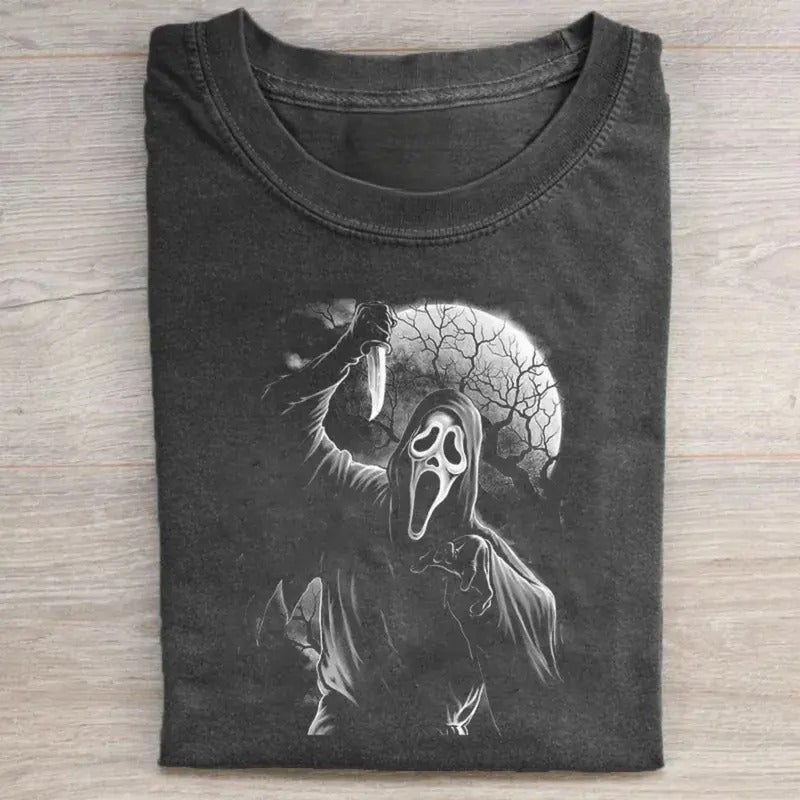 Ghostface Halloween Graphic Tee, Scream Movie Graphic Tee, Horror Film Graphic Tee, Halloween Movie, Scary Shirt,...