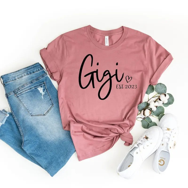 Gigi Shirt, Grandma Gift,Gigi Established Shirt, Grandma Shirt, Mothers Day Shirt Hoodie, Sweatshirt | UrbanDripWear.com