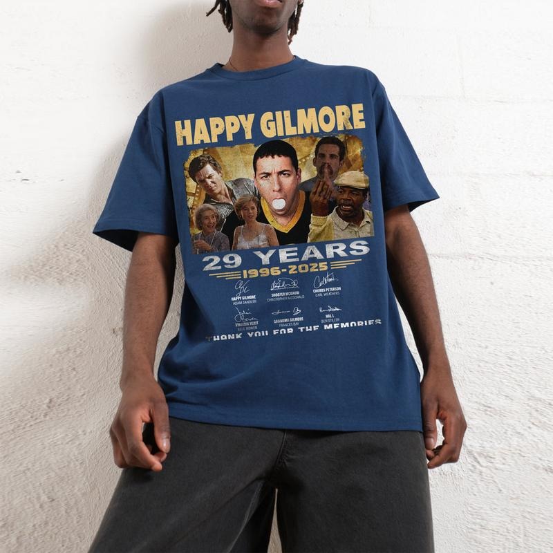 Gildan Happy Gilmore 29 Years 1996-2025 Unisex Heavy Cotton Tee Movie Inspired Gift Classic Fit Retro Summer Shirt...