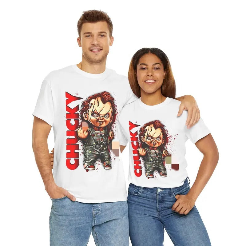 Gildan Unisex Cotton T-Shirt Halloween Shirt, Horror Movie shirt cotton menswear top Classic top tlassic gift for him,...