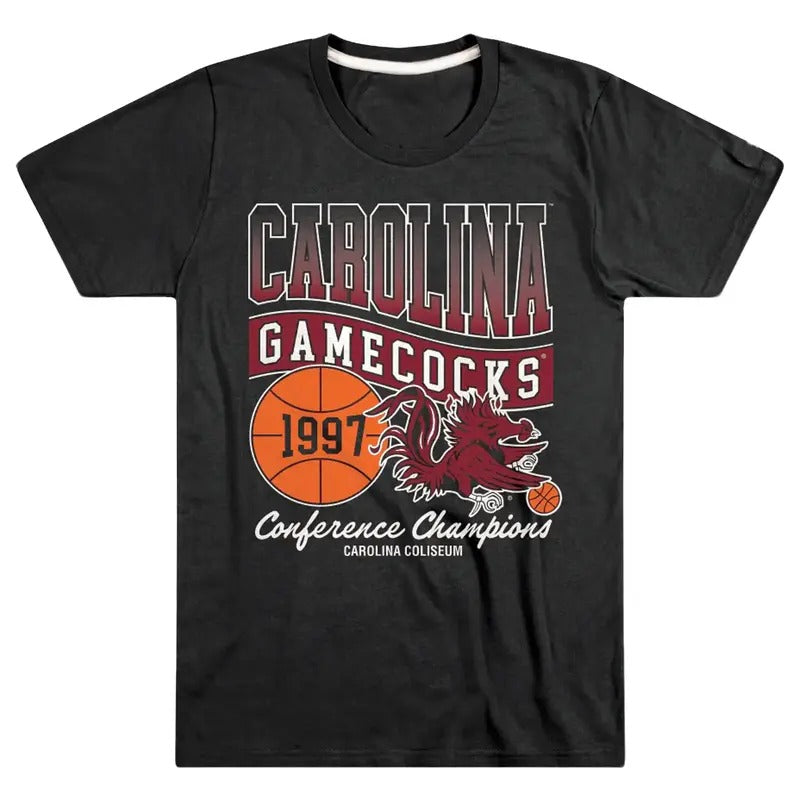 Gildan Vintage South Carolina Basketball 1997 Conference Champs Tee Classic Cotton Menswear Top Embroidered Hoodie...