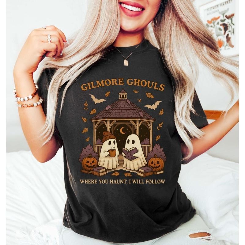 Gilmore Ghouls Shirt, Where You Haunt I Will Follow Shirt, Cute Ghost Halloween Tee, Spooky Fall Shirt, Autum Shirt...