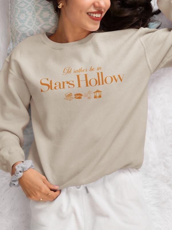 Gilmore Girls 'I'd Rather Be In Stars Hollow' Crewneck Sweatshirt T-Shirts, Hoodie | UrbanDripWear.com
