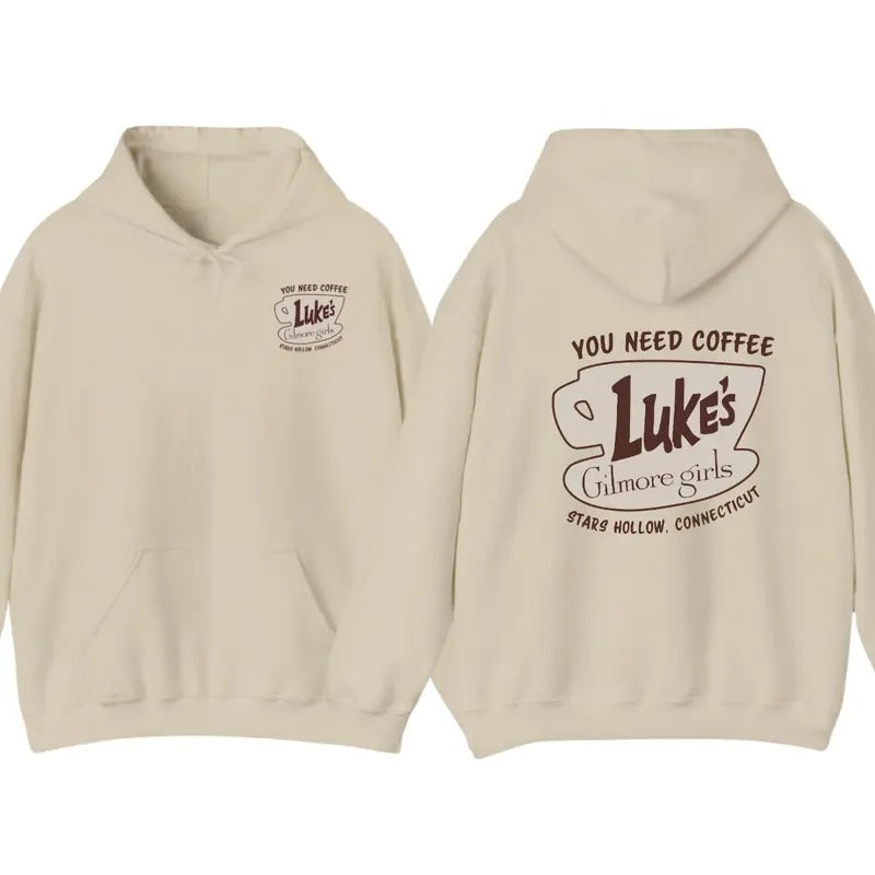 Gilmore Girls Luke's You Need Coffee Stars Hoodie, Stars Hollows shirt, Tv Show Gifts hoodie Sweatshirt | UrbanDripWear.com
