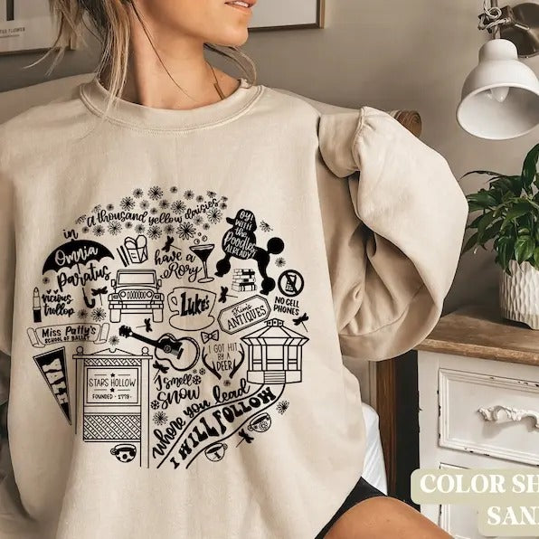 Gilmore girls sweatshirt, Lukes Diner sweatshirt, Stars Hollow T-Shirts, Hoodie | UrbanDripWear.com