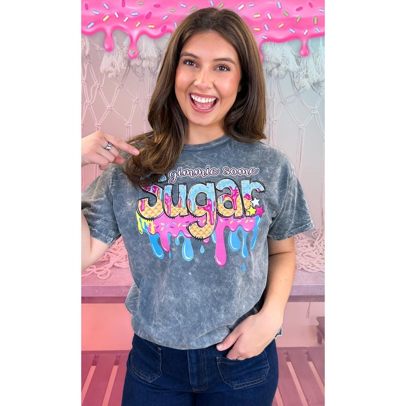 Gimmie Some Sugar Drip Mineral Washed Graphic Shirt Hoodie, Sweatshirt | UrbanDripWear.com