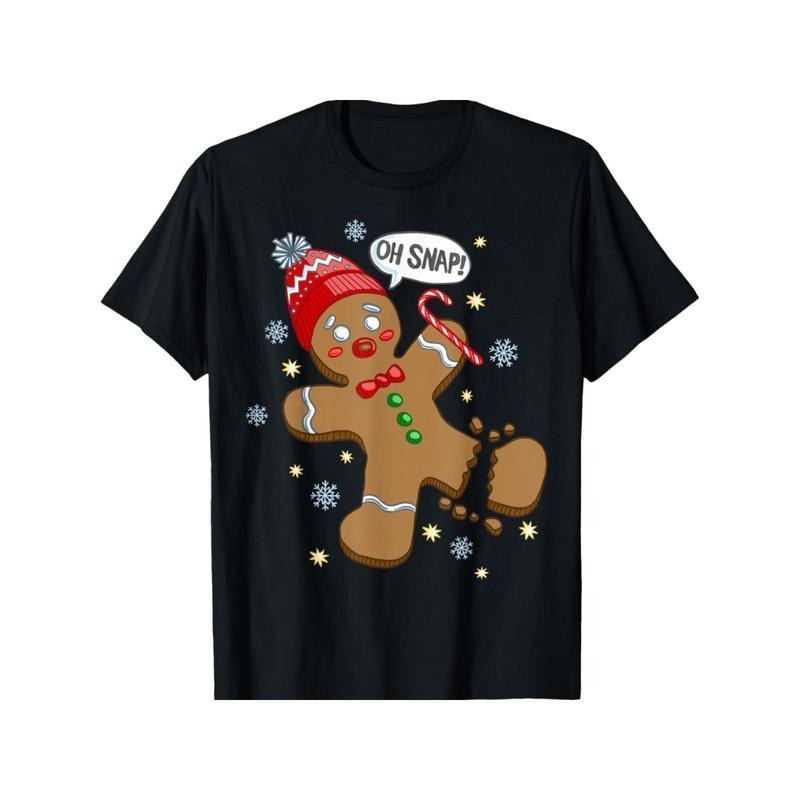 Gingerbread Man Oh Snap Christmas T-Shirt made in usa Hoodie, Sweatshirt | UrbanDripWear.com