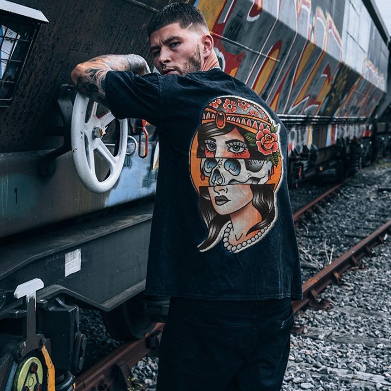 Girl And SK Printed Men's T-shirt - Naughty Clothes Men Hoodie, Sweatshirt | UrbanDripWear.com