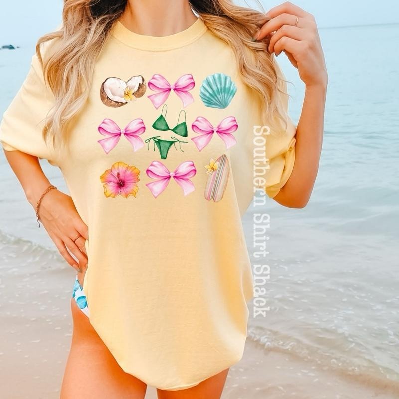 Girly Summer Collage T shirt  | Banana comfort colors T shirt top Hoodie, Sweatshirt | UrbanDripWear.com