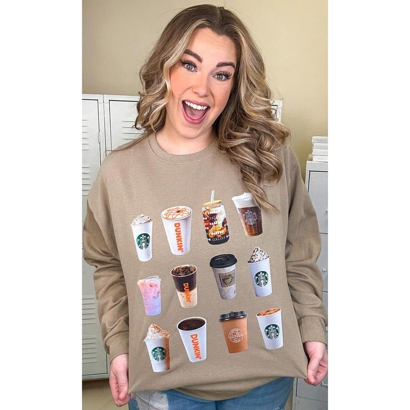 Give Me All the Coffee Graphic Sweatshirt T-Shirts, Hoodie | UrbanDripWear.com