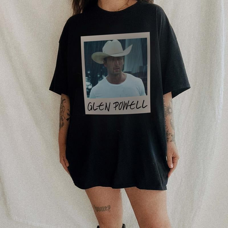 Glen Powell Cowboy T-shirt, Sweatshirt, Hoodie | UrbanDripWear.com
