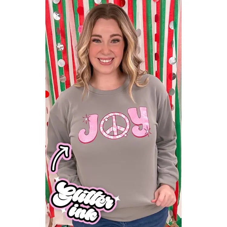 Glitter Joy Christmas Graphic Sweatshirt T-Shirts, Hoodie | UrbanDripWear.com