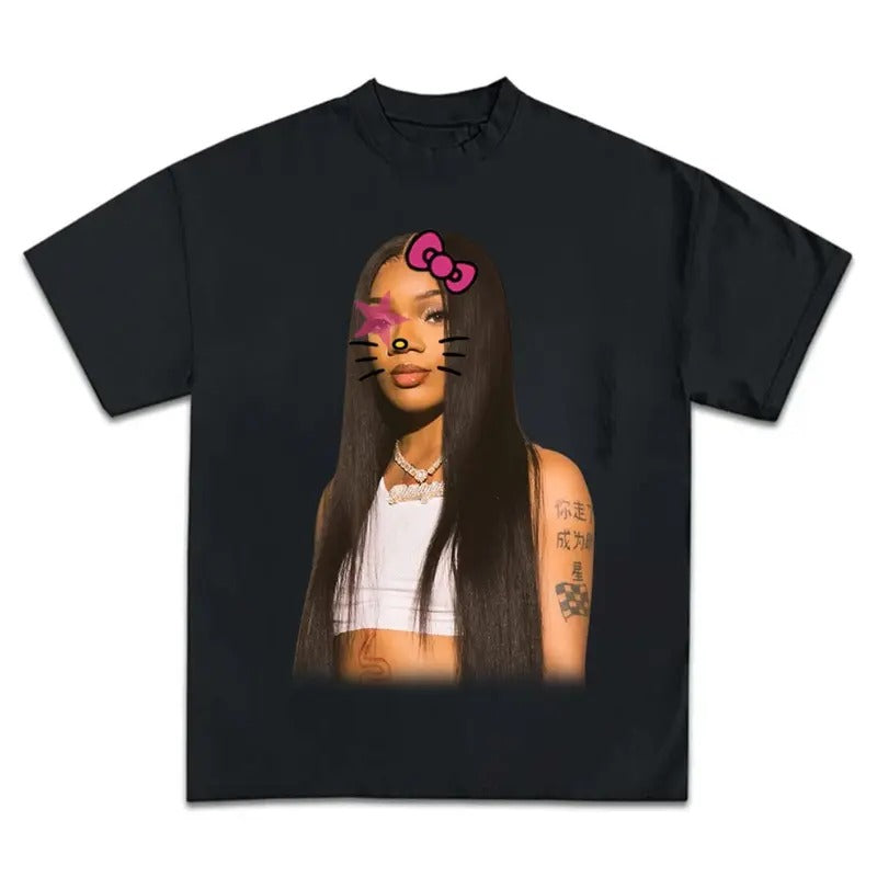 Glo Da P Kitty Super Star Graphic Rap Tee Shirt Top Streetwear New Design Hoodie, Sweatshirt | UrbanDripWear.com