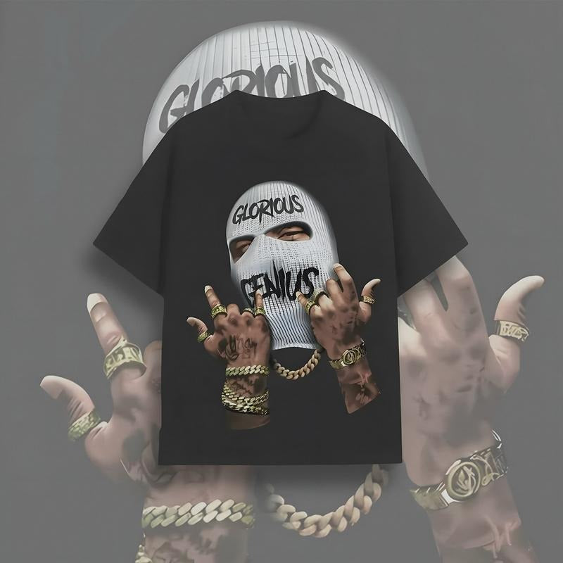 Gloriouss Genius Casual Graphic T-Shirt Y2K Clothing Graphic Tee Cotton Top Streetwear Hoodie, Sweatshirt | UrbanDripWear.com