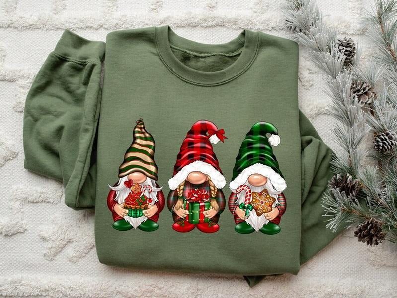 Gnome Sweatshirt, Christmas Gnome, Cute Gnomies Sweatshirt, Merry Christmas T-shirt, Gnome For The Holidays Shirt, Cute...