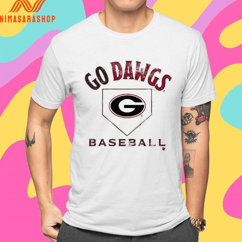 Go Dawgs Georgia Bulldogs Baseball Home Plate Shirts