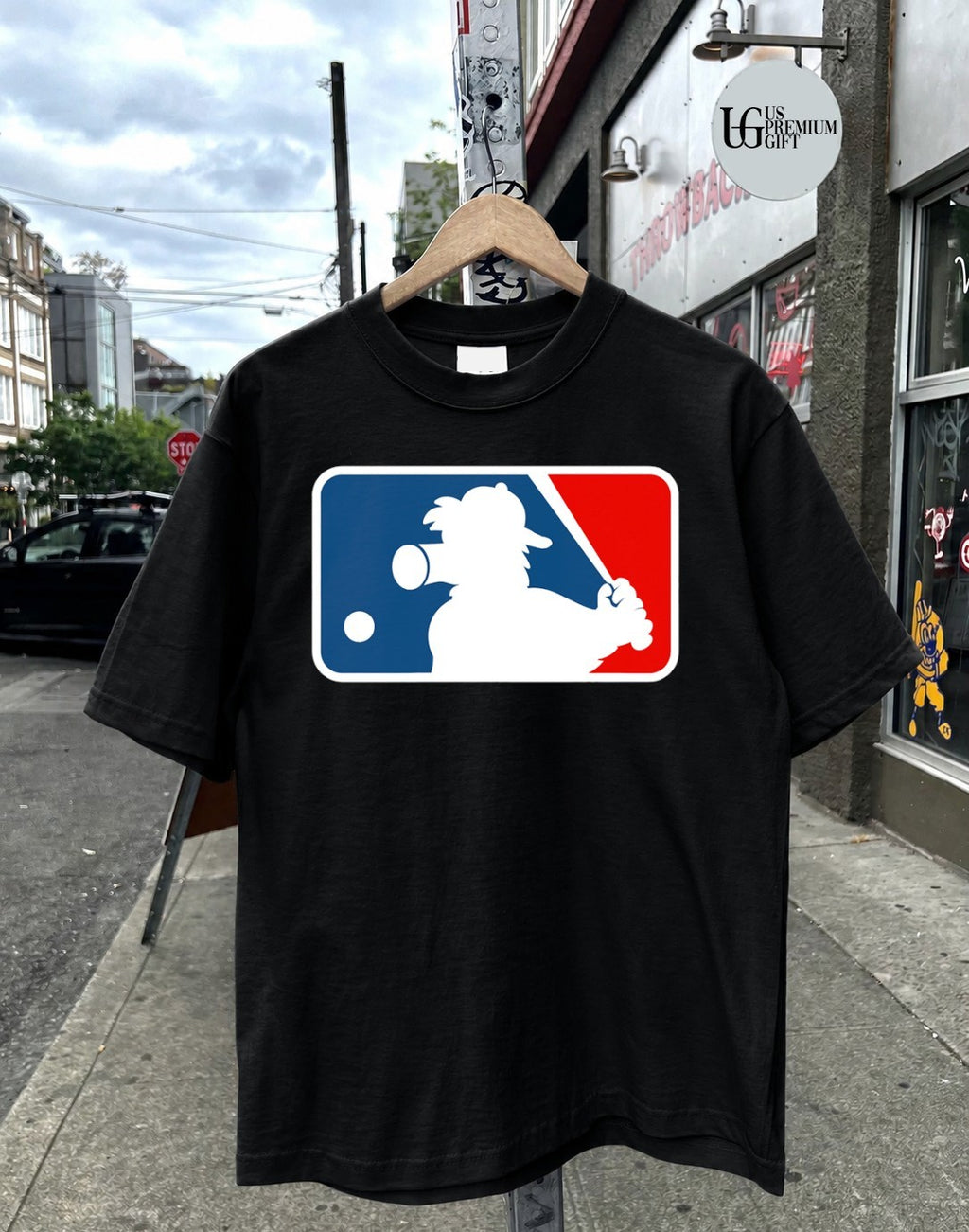 Go Phanatic Phillyyy Red Blue Baseball logo shirt